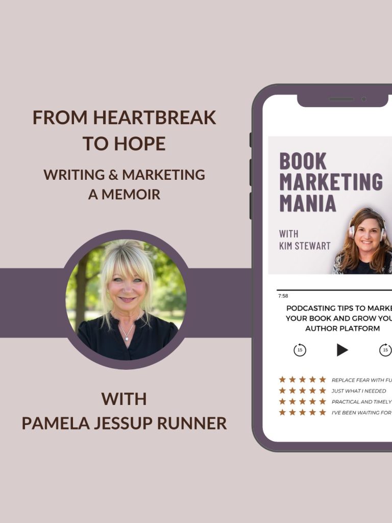 Have you been carrying a personal story for years that would encourage others? Join us on the Book Marketing Mania podcast to hear Pamela Jessup Runner’s journey to writing and marketing her memoir, Grief Grit Glory.