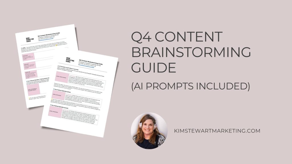 Q4 Content Planning Guide for authors who podcast.